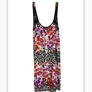 Secret Treasures Womens Floral & Animal Print Lace Nightgown L